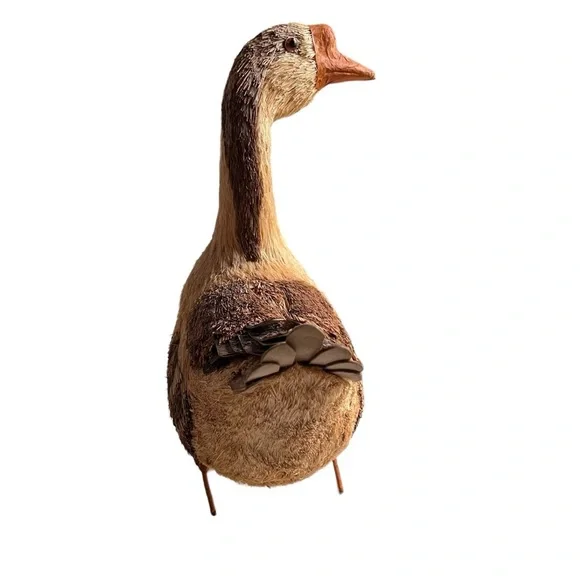 Duck-Goose Figure, Lifelike Natural Bristle & Feather Lightweight 13 “ Tall - Picture 4 of 8